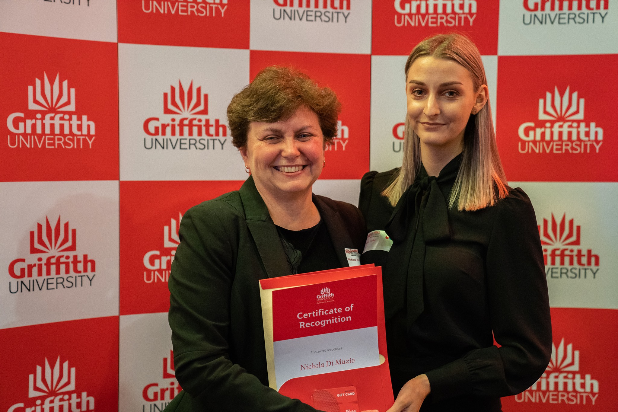 Nichola Di Muzio recognised at the Griffith Industry Mentoring Program ceremony